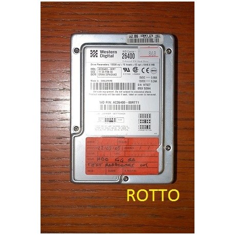 Western Digital 26400 6,4 Gb Ata (NON FUNZIONANTE)