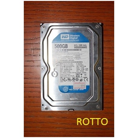 Western Digital Blue WD5000AAKS 500 GB (ne fonctionne ne pas)